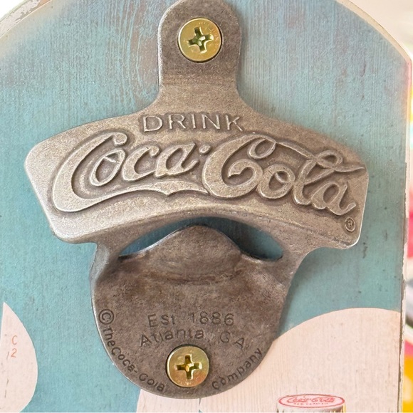 Vintage Coca-Cola Wall Mounted Bottle Opener Plaque - Picture 2 of 4
